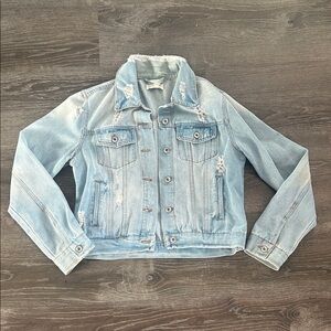 Ci Sono Light Blue Distressed Jean Jacket